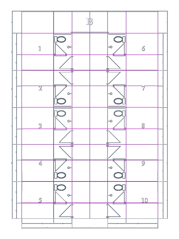 Small Dormitory Room Layout Alternatives for AutoCAD