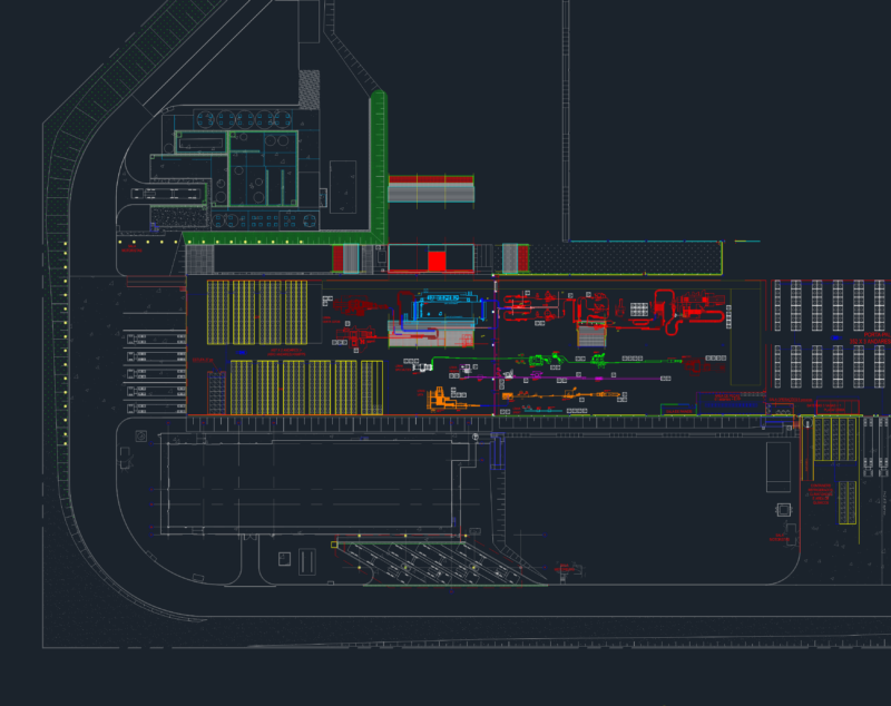 Beverage Bottling Plant and Warehouse Industrial Layout