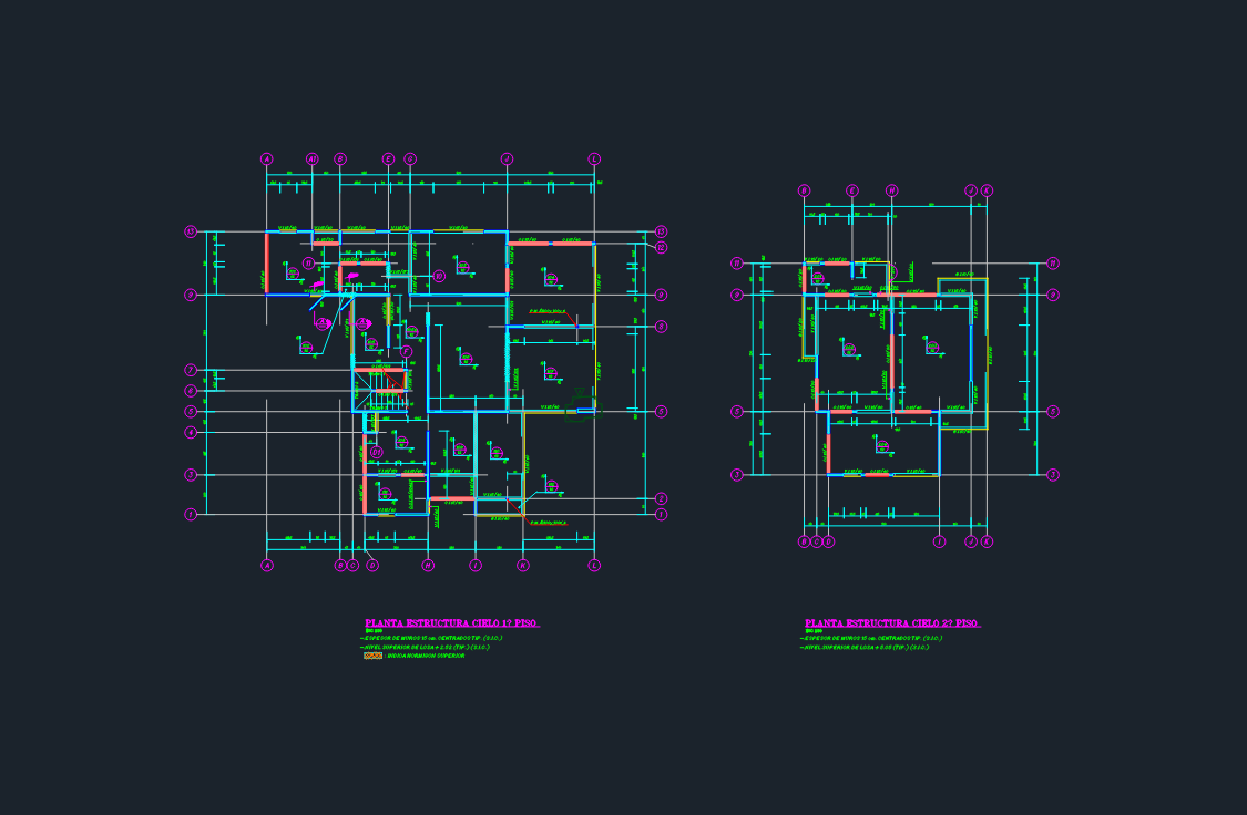 2-Story House Structural Ceiling Plan DWG | Designs CAD