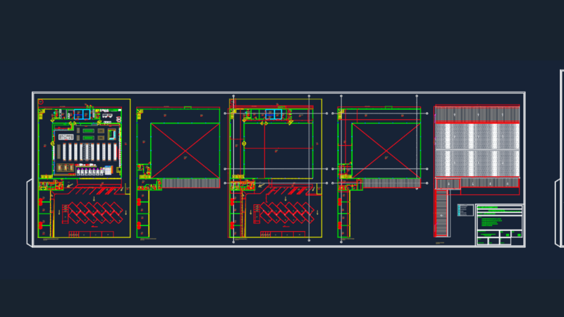 Supermarket commercial building layout