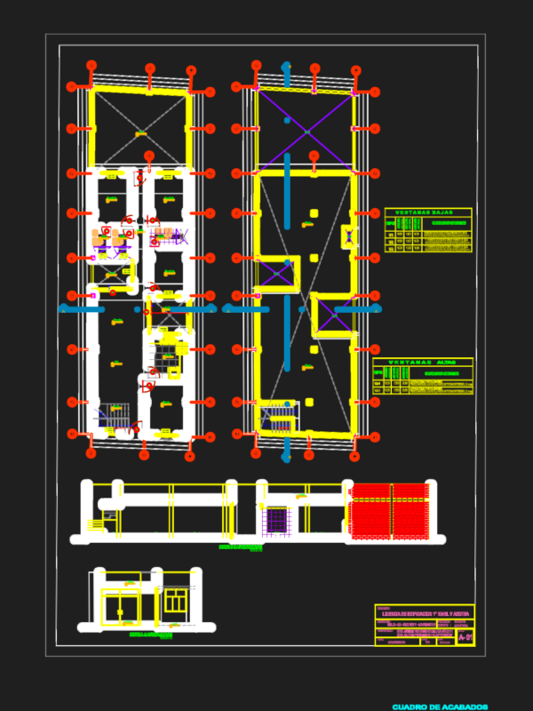 Two-story house architectural plans