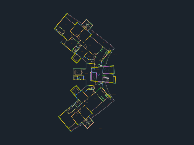 Typical Floor Plan for Residential Tower Levels 11 to 22