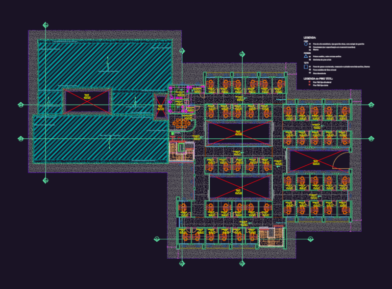 Upper floor plan for university health center headquarters