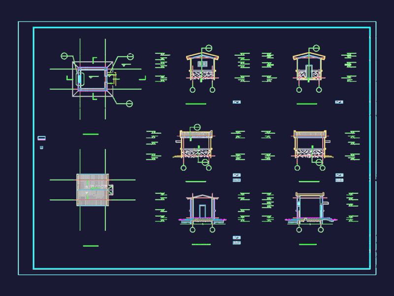 Power Distribution Room CAD Set with Plans, Elevations & Electrical
