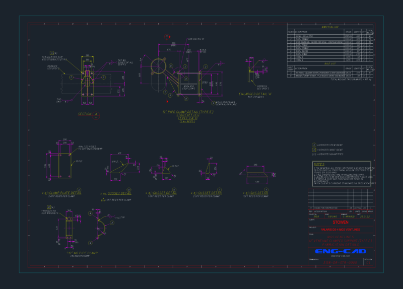 Valaris DS-4 ventline support dwg