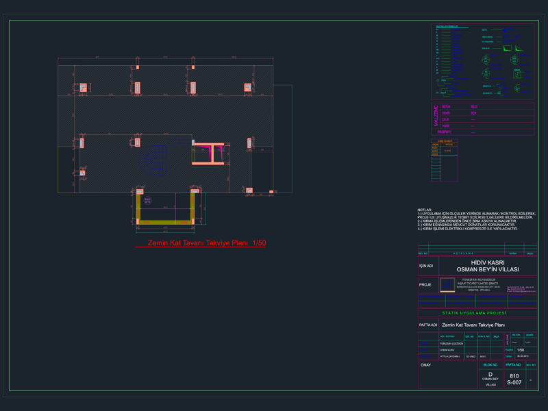 Villa ceiling reinforcement plan