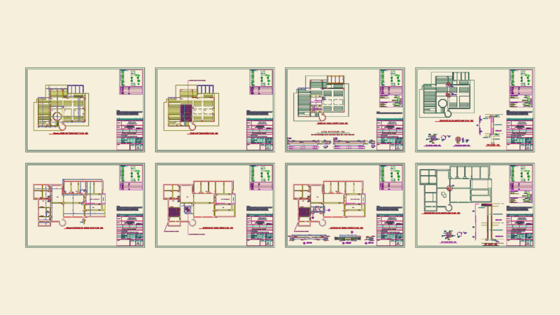Villa Structural Reinforcement and Foundation Plan DWG