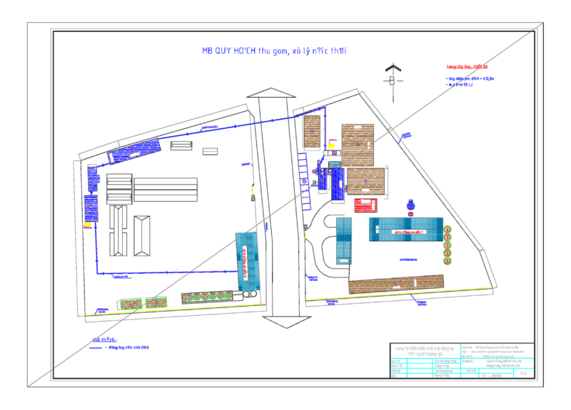 Industrial Wastewater Treatment System Site Plan and Tank Details