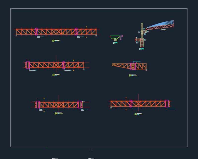 Steel truss connection details