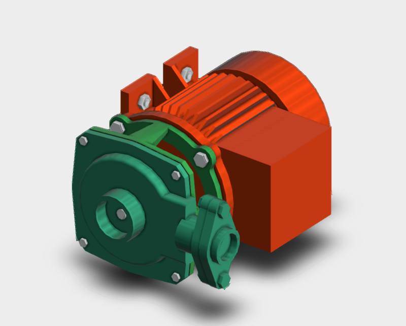 Pump motor 3d model