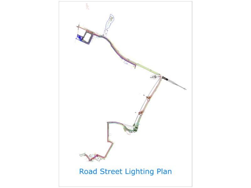 Street lighting layout for 40m and 30m ROW roads