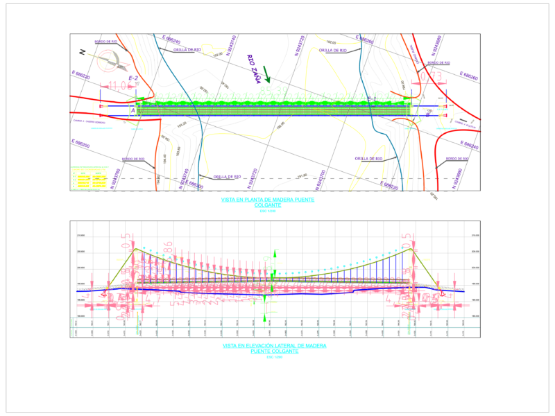 Wooden suspension bridge plans