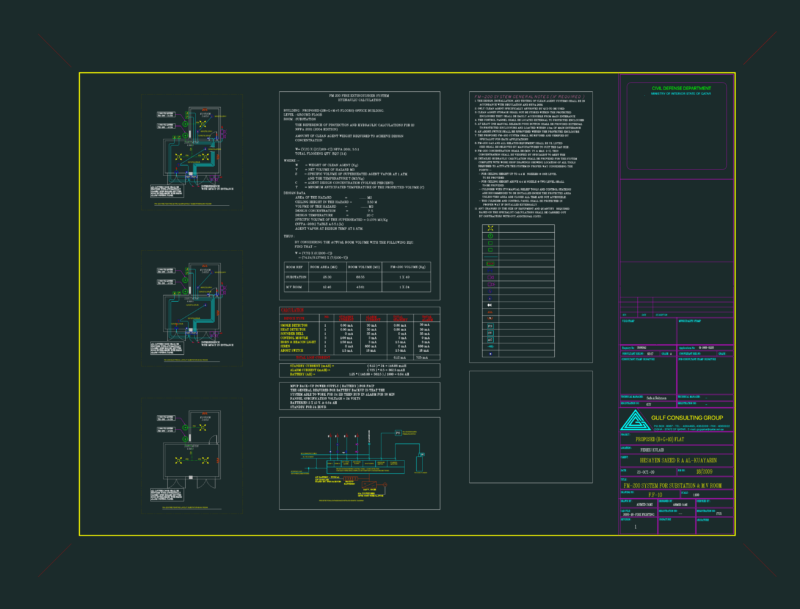 FM-200 Fire Suppression DWG