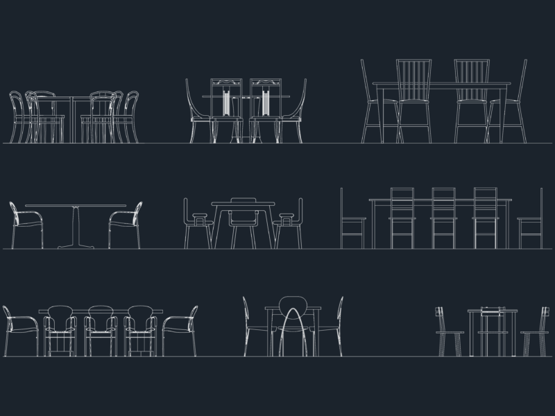 Dining table and chairs