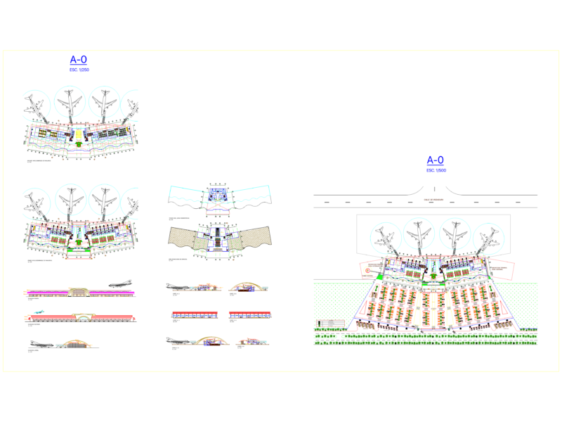 International airport full plans