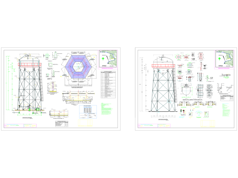 20m Elevated Tank Structural Detail DWG