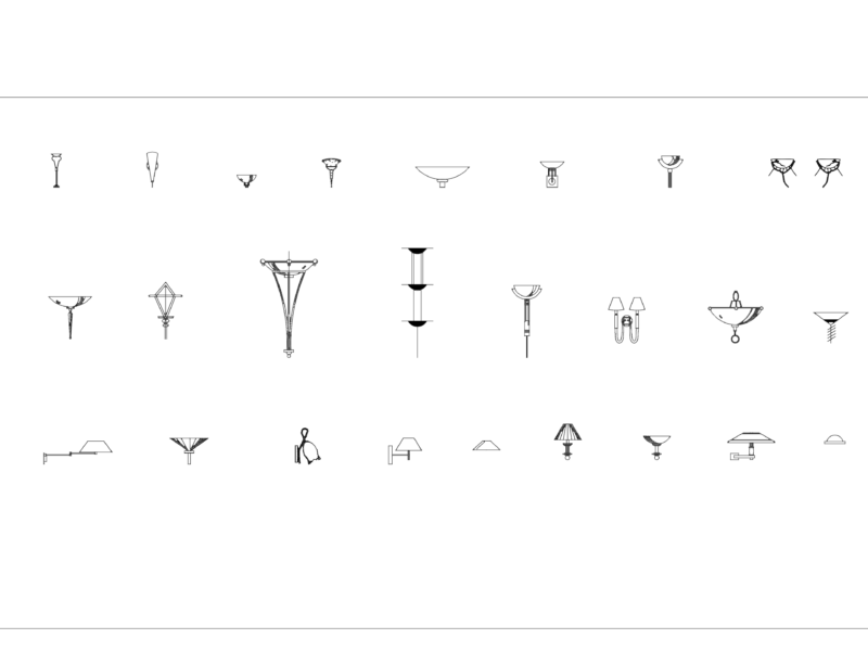 25 WALL LIGHT FIXTURES – METRIC SET