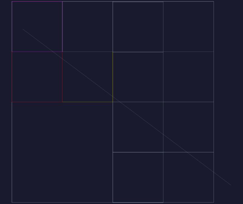 330mm x 250mm 3D Modular Grid Tile Layout