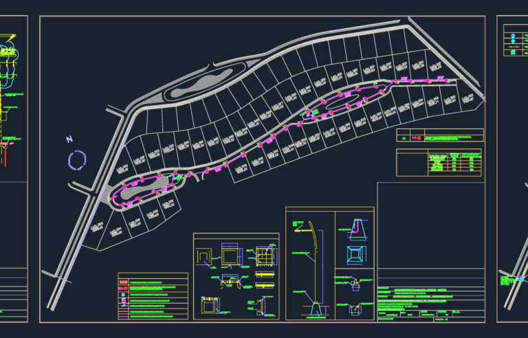 Electrical unifilar diagram and site layout for a 13.2kV residential substation and underground network.