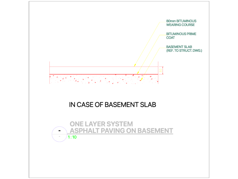 ASPHALT PAVING ON BASEMENT DWG