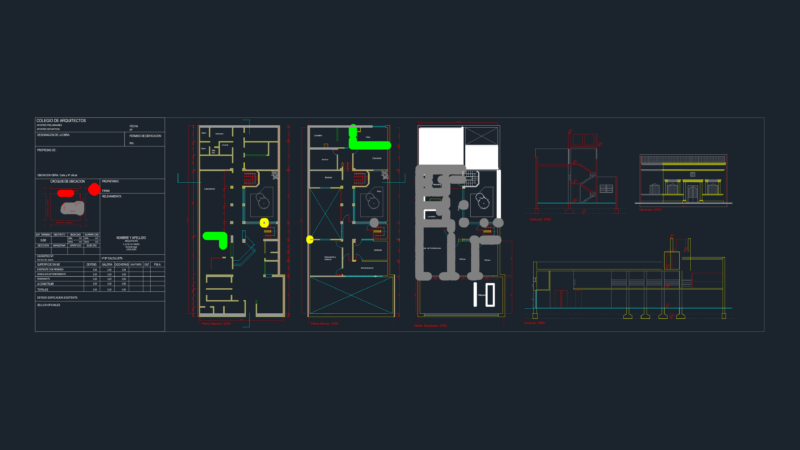 BIOCHEMICAL LABORATORY PLAN AND ELEVATION