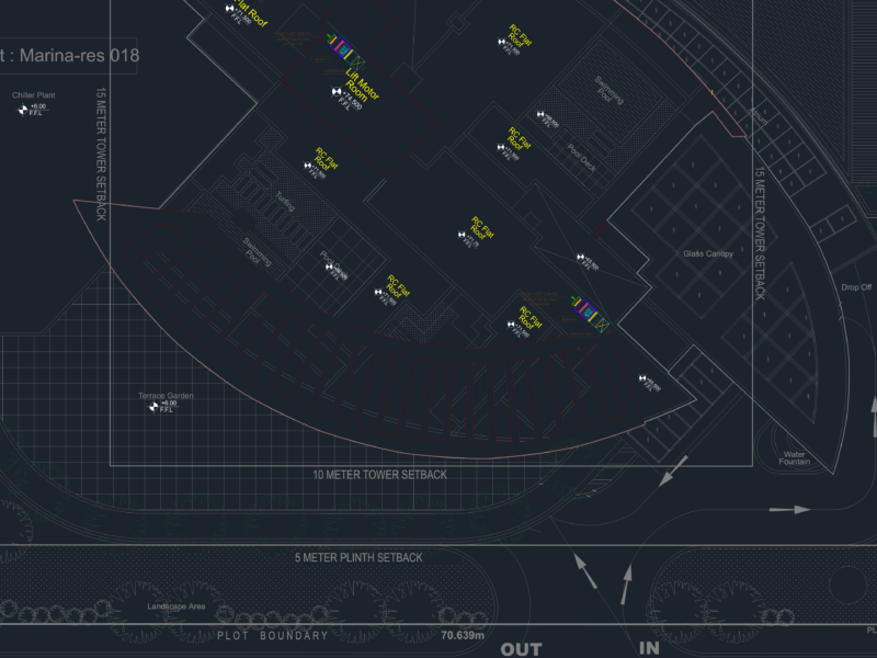 Marina-Res 018 Tower HVAC Site Plan with Chiller Plant