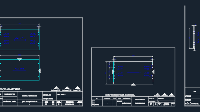 Multi-purpose cabinet technical drawings