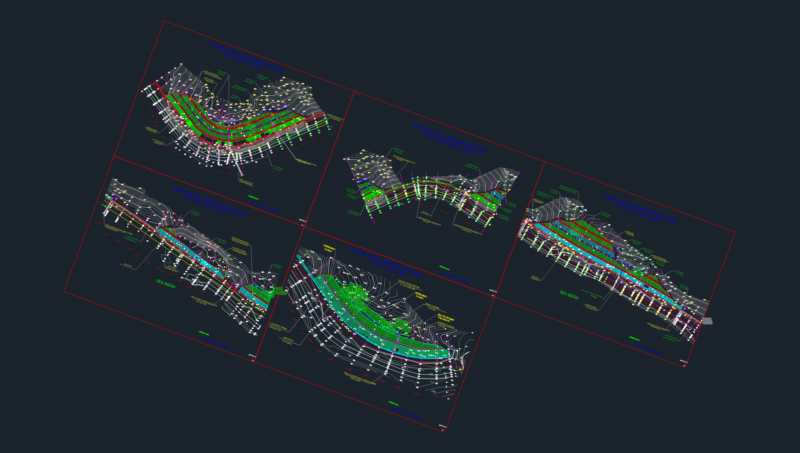 Slope protection and drainage general plan layout