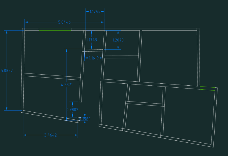 São Paulo Small Studio Apartment Floor Plan with Dimensions