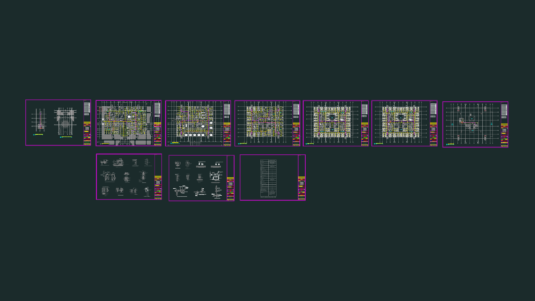 Firefighting system layout for a hospital showing sprinkler piping, zone control valves, and equipment legend.