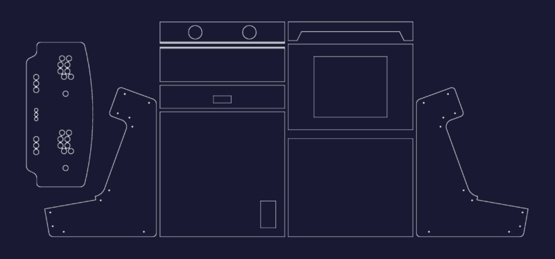 Arcade Cabinet CNC Layout