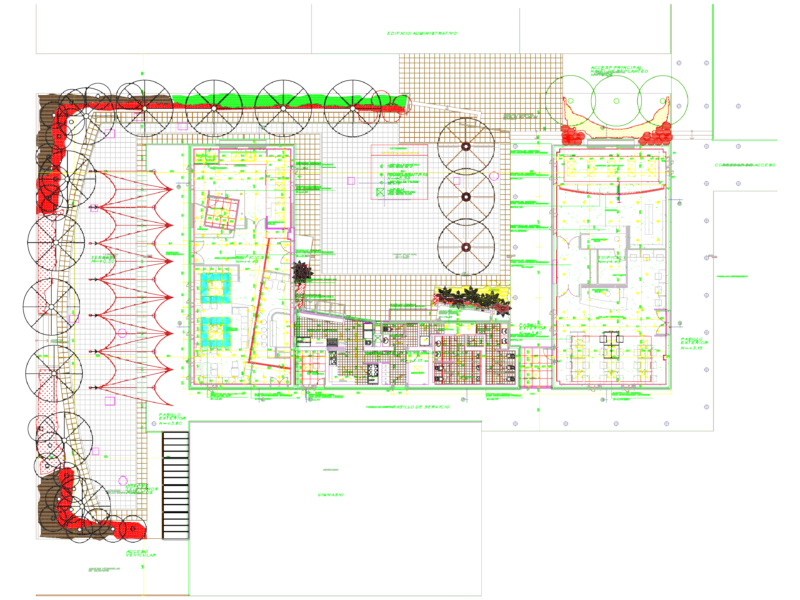 Architectural Layout Plan for an Experimental University Student Services Building