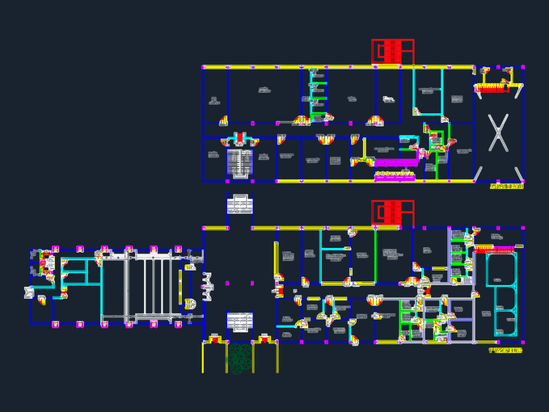 Architectural plans and sections for an audiovisual production center
