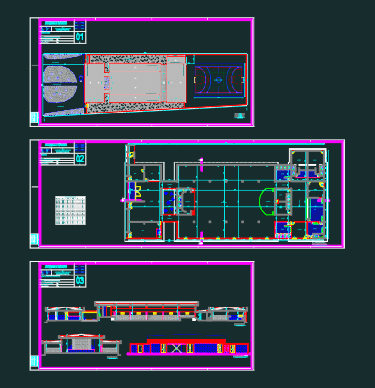 Architectural Set for a Municipal Community Club and Sports Center