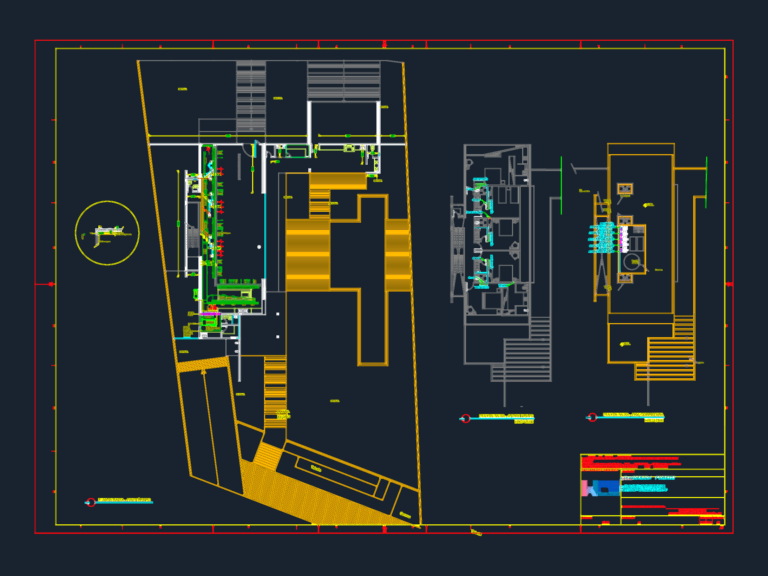 HVAC layout for a multi-story residence showing indoor units, ducting, and a 10HP external condenser unit.