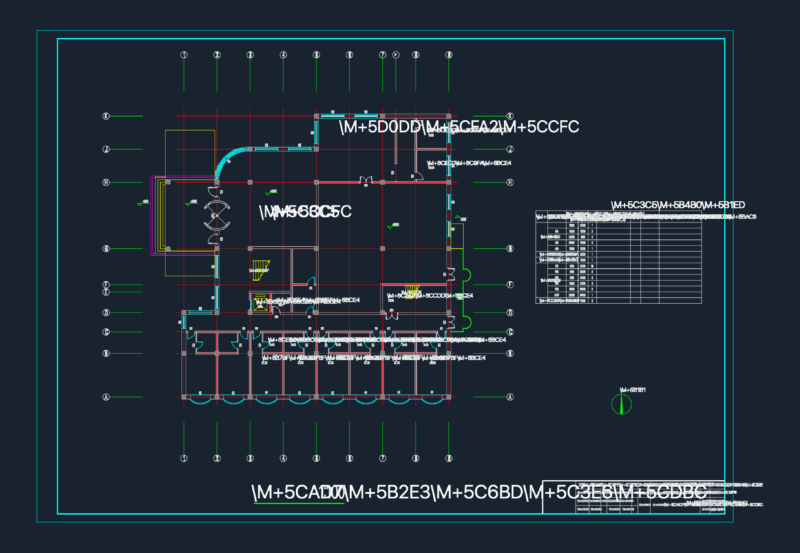 Architectural Floor Plan with Door and Window Schedule