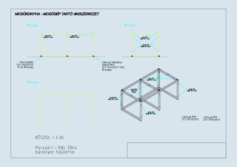 Steel Washing Machine Support