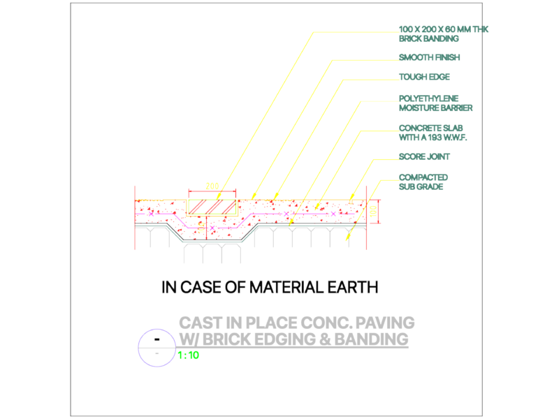 CAST-IN-PLACE CONCRETE W/ BRICK BANDING DETAIL