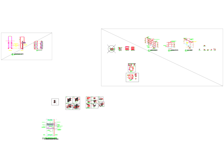 Architectural CAD details for firestopping service penetrations and curtain walls using Rockwool and Hilti products.