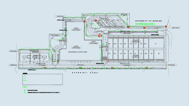 External Lighting and CCTV Infrastructure Layout Plan