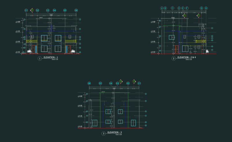 D1 A RESIDENTIAL BUILDING ELEVATIONS