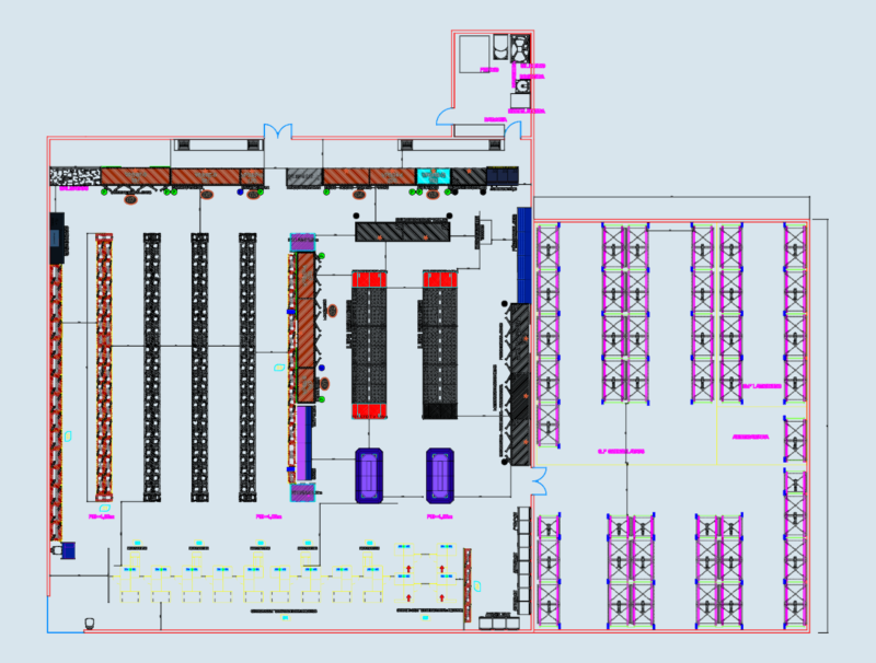Brazil Retail Supermarket Floor Plan and Equipment Layout