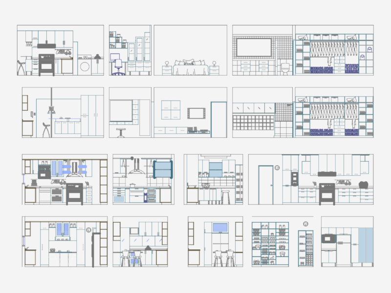 INTERIOR ROOM ELEVATIONS – KITCHEN BATH BEDROOM