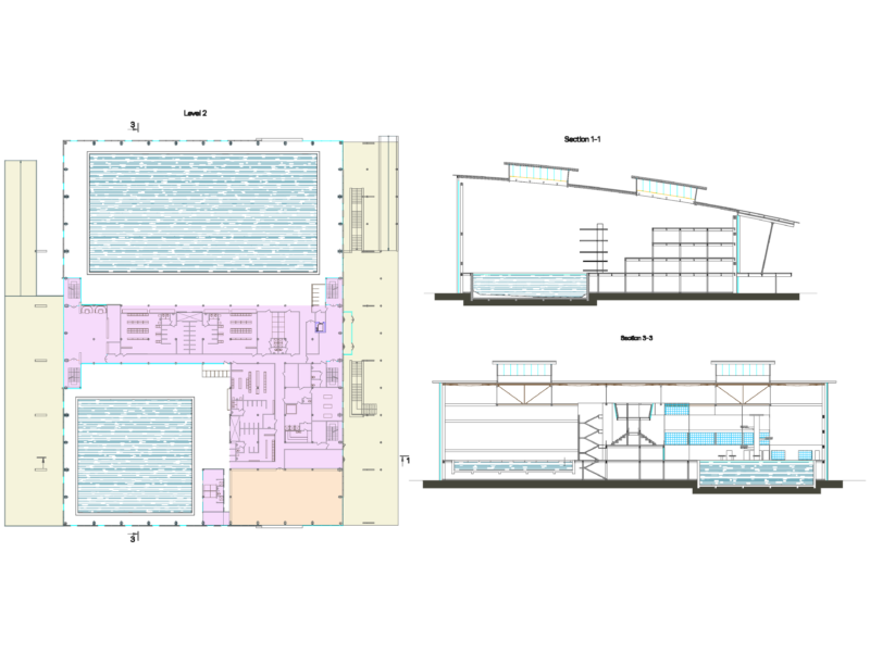 Indoor Swimming Pool Facility with Sections