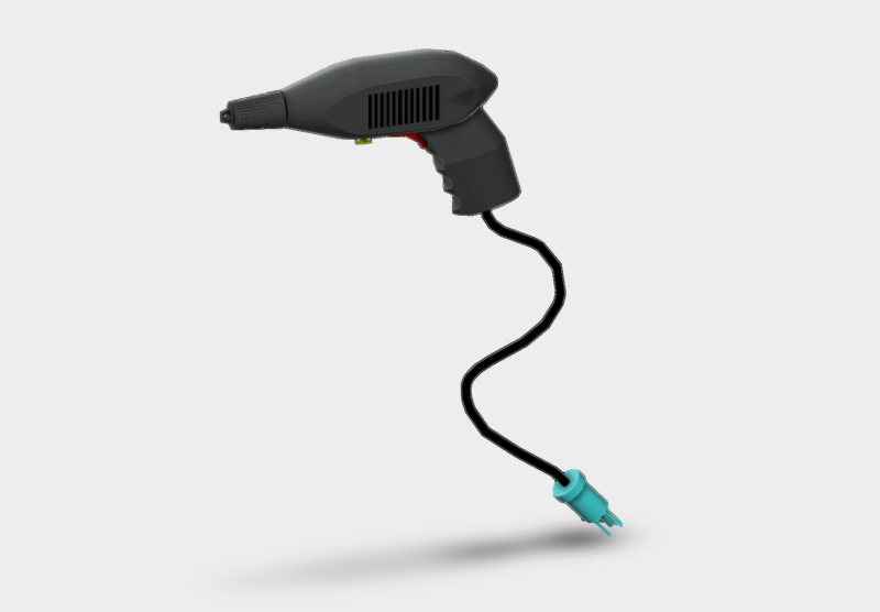 Corded electric drill 3d model wireframe template