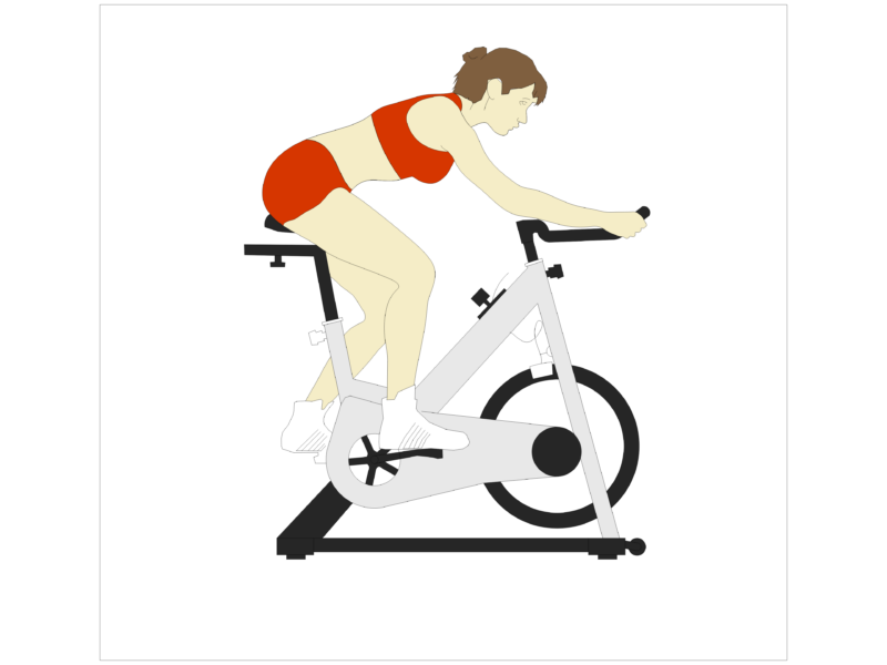Indoor cycling bike elevation