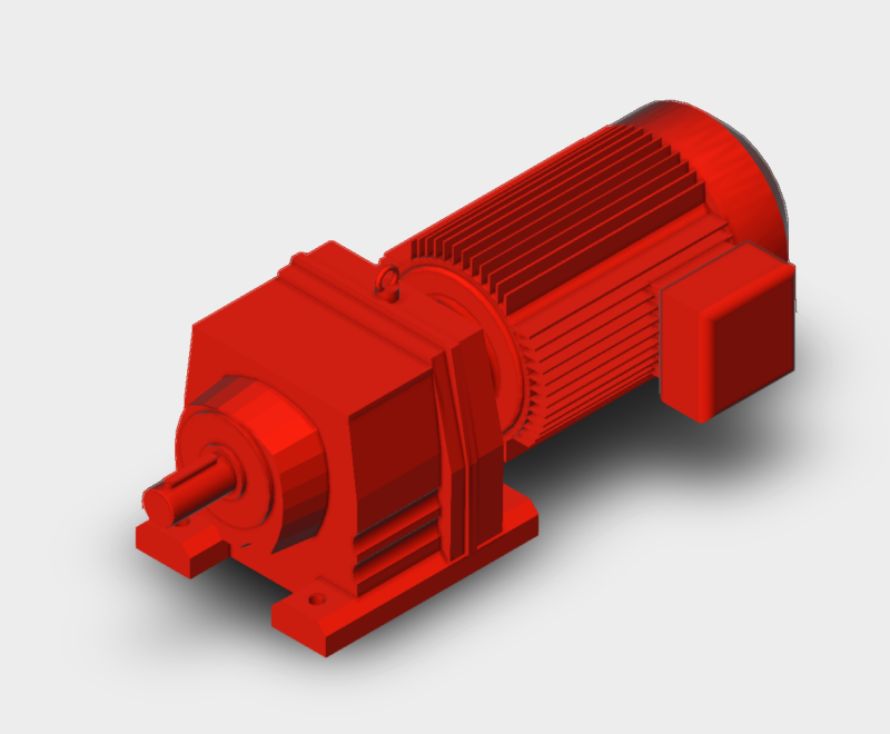 INDUSTRIAL ELECTRIC MOTOR 3D SOLID MODEL