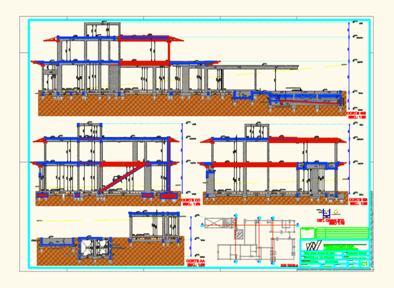 Campinas Residential Building Structural Sections AA BB CC GG
