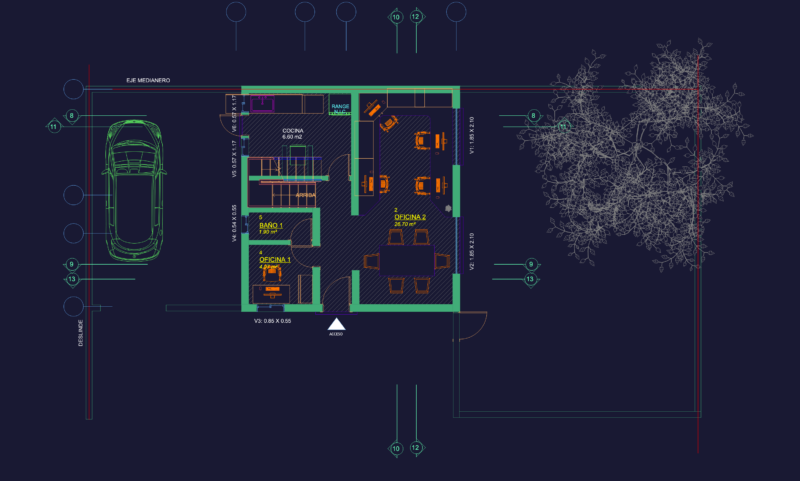Casa Barrio Level 1 House Floor Plan DWG