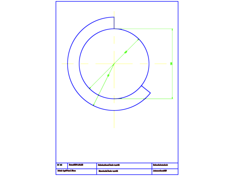 Technical drawing of geometric circles and arcs with dimension lines for 120mm and 80mm radii on a blue background.